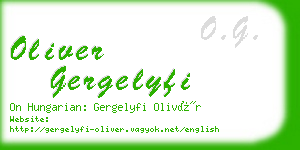 oliver gergelyfi business card